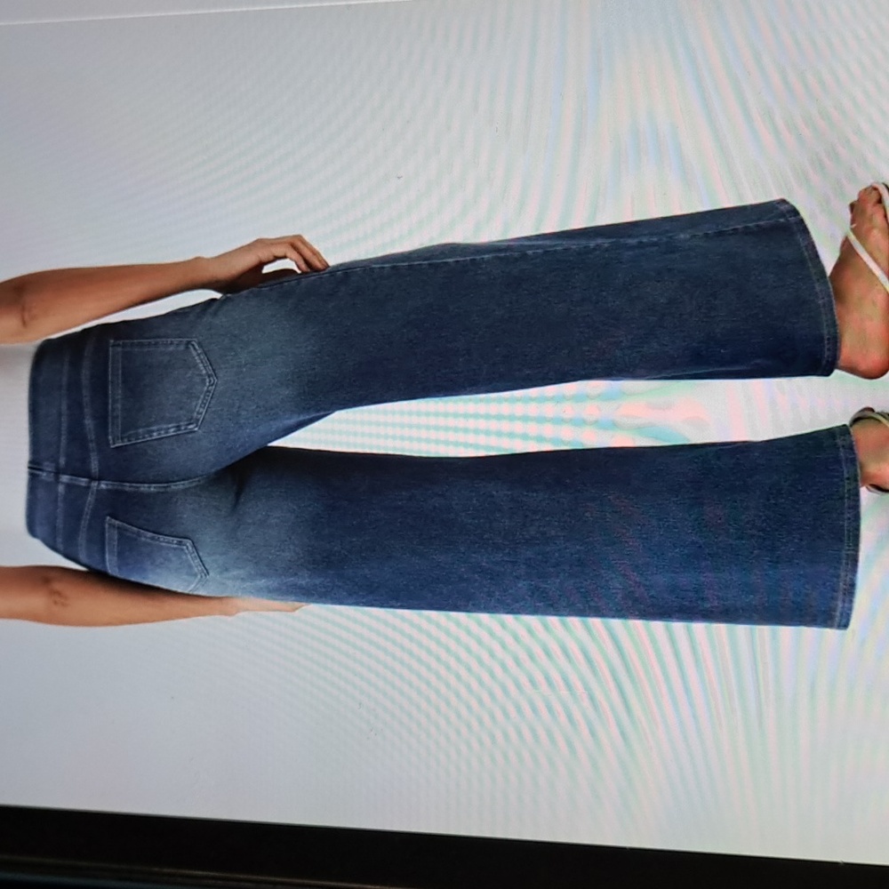 SMALL    HALARA FLEX BAGGY WIDE LEG DISTRESSED JEANS - Picture 2 of 8